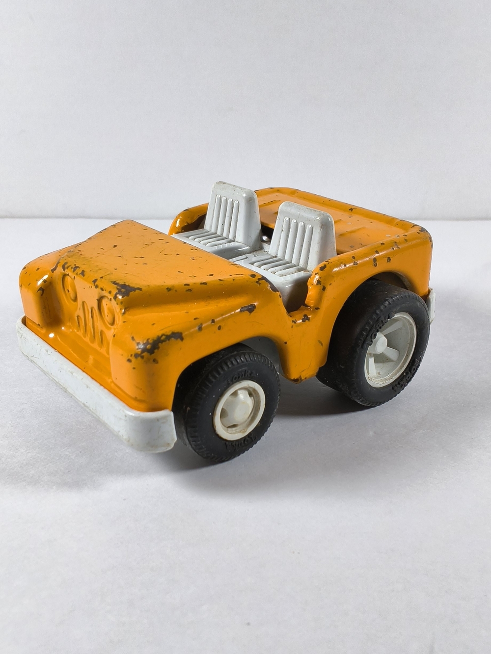 Vintage 1970s Tonka Yellow Jeep 4x4 Made in Japan Pressed Steel 1:43 Scale